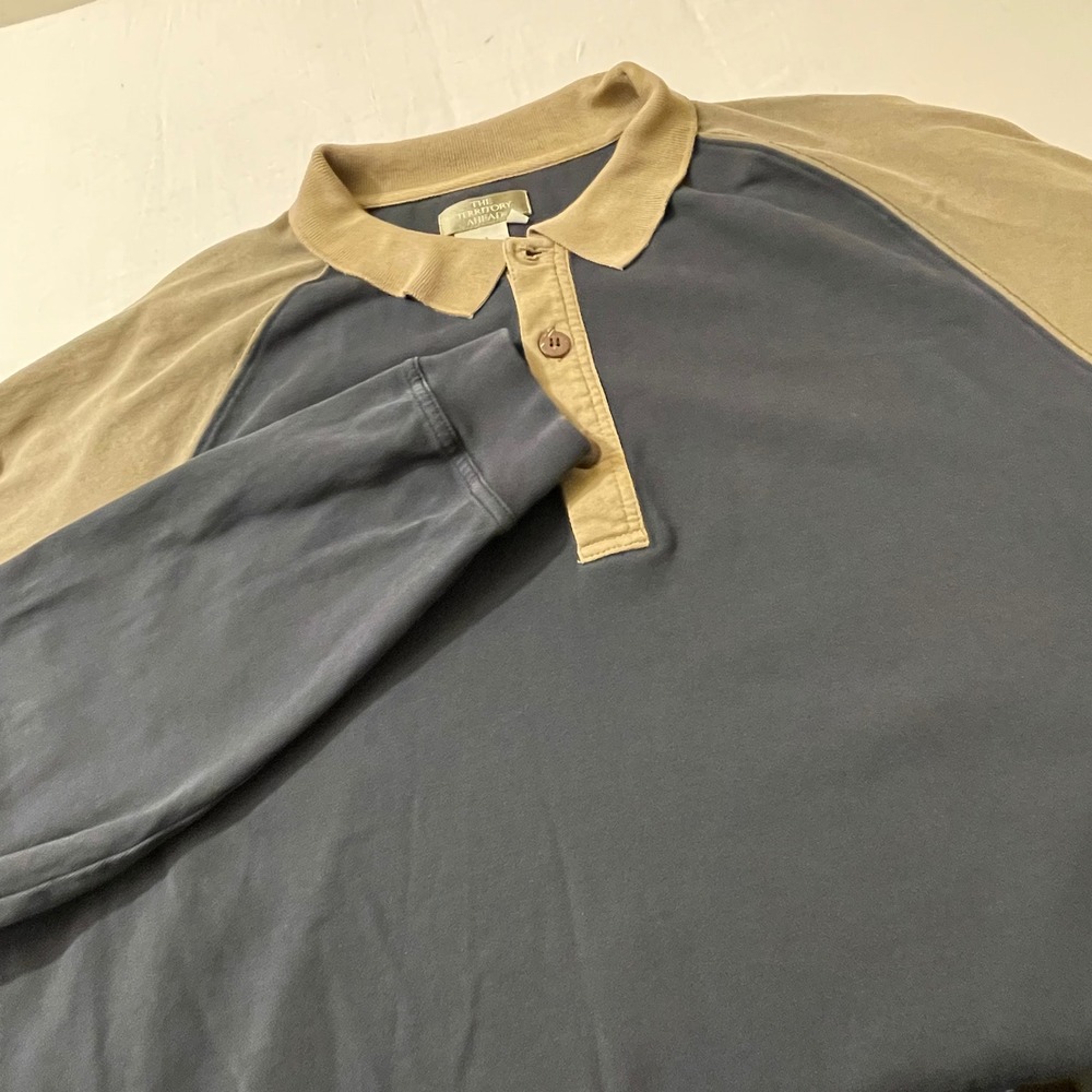 The Territory‎ Ahead Mens Large Long Sleeve Two Tone Polo Shirt Outdoors